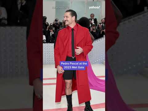Pedro Pascal stuns in red at Met Gala 2023 | #shorts #yahooaustralia
