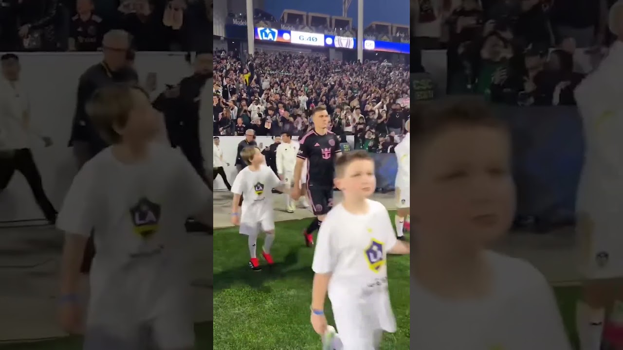 Kim Kardashian’s son’s walkout with Lionel Messi has fans divided #shorts