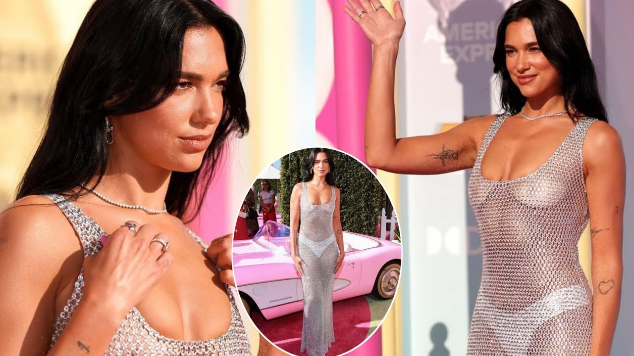Dua Lipa sets pulses racing in sheer dress at Barbie premiere 🔥