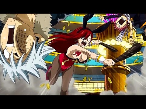 Erza beats Natsu and Haru / Fairy Tail OVA 6 / Fairy Tail x Rave Master Crossover with english sub