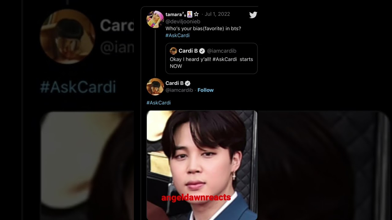 Cardi B reveals her BTS bias is Jimin #kpop #mybtstory