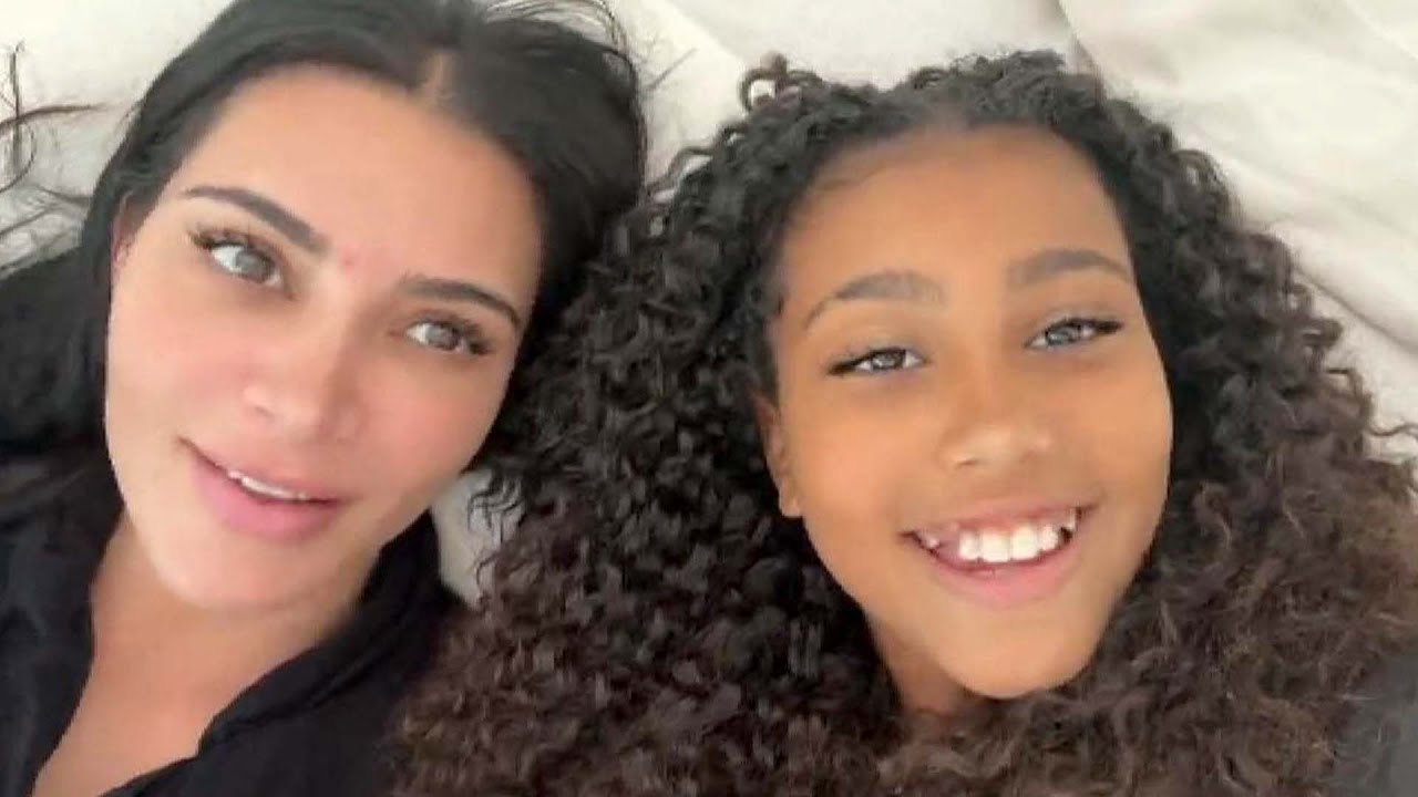 Kim Kardashian and North West Lip Sync to Kanye West