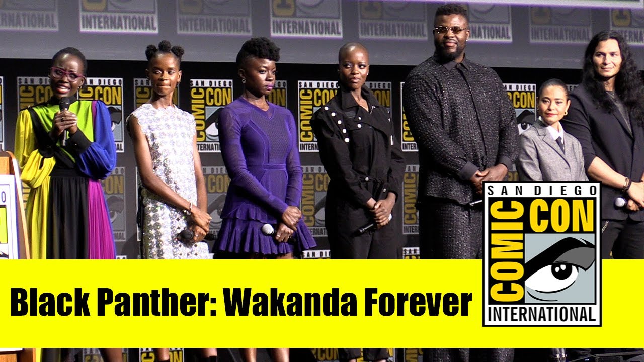 BLACK PANTHER: WAKANDA FOREVER | Marvel Comic Con 2022 Panel (Letitia Wright, Danai Gurira)