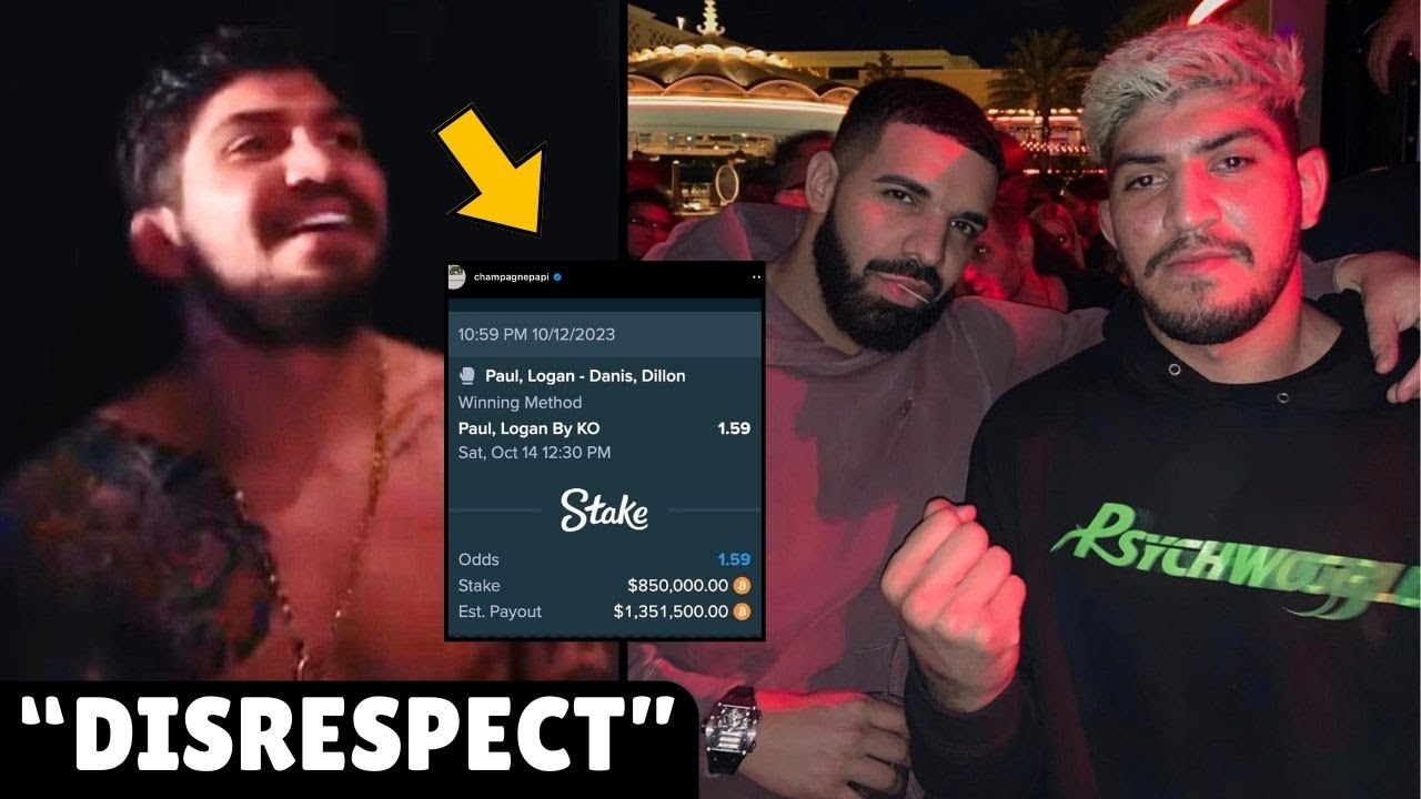 Dillon Danis REACTS To Drake Betting 850k on Logan Paul...