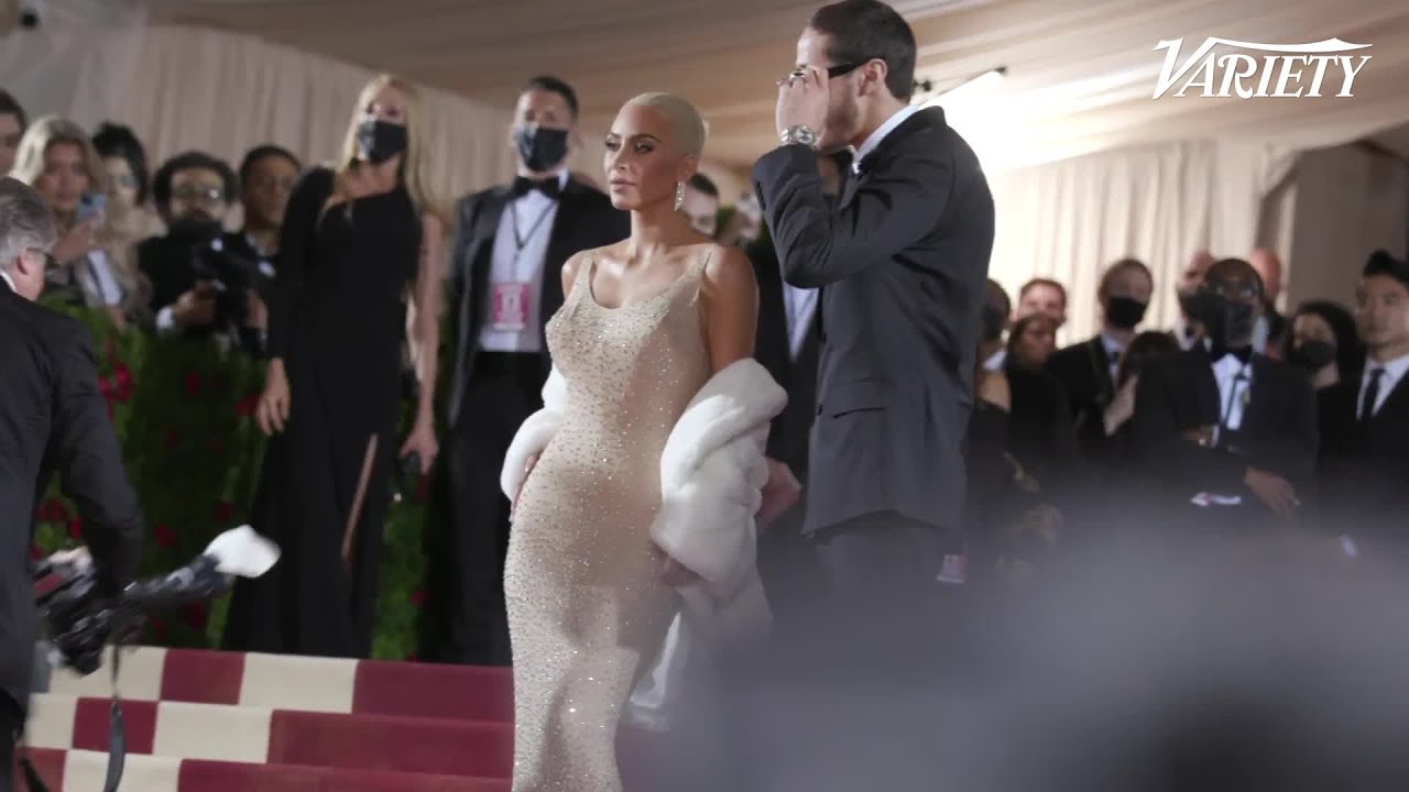 Kim Kardashian Wears Marilyn Monroe Dress At Met Gala 2022