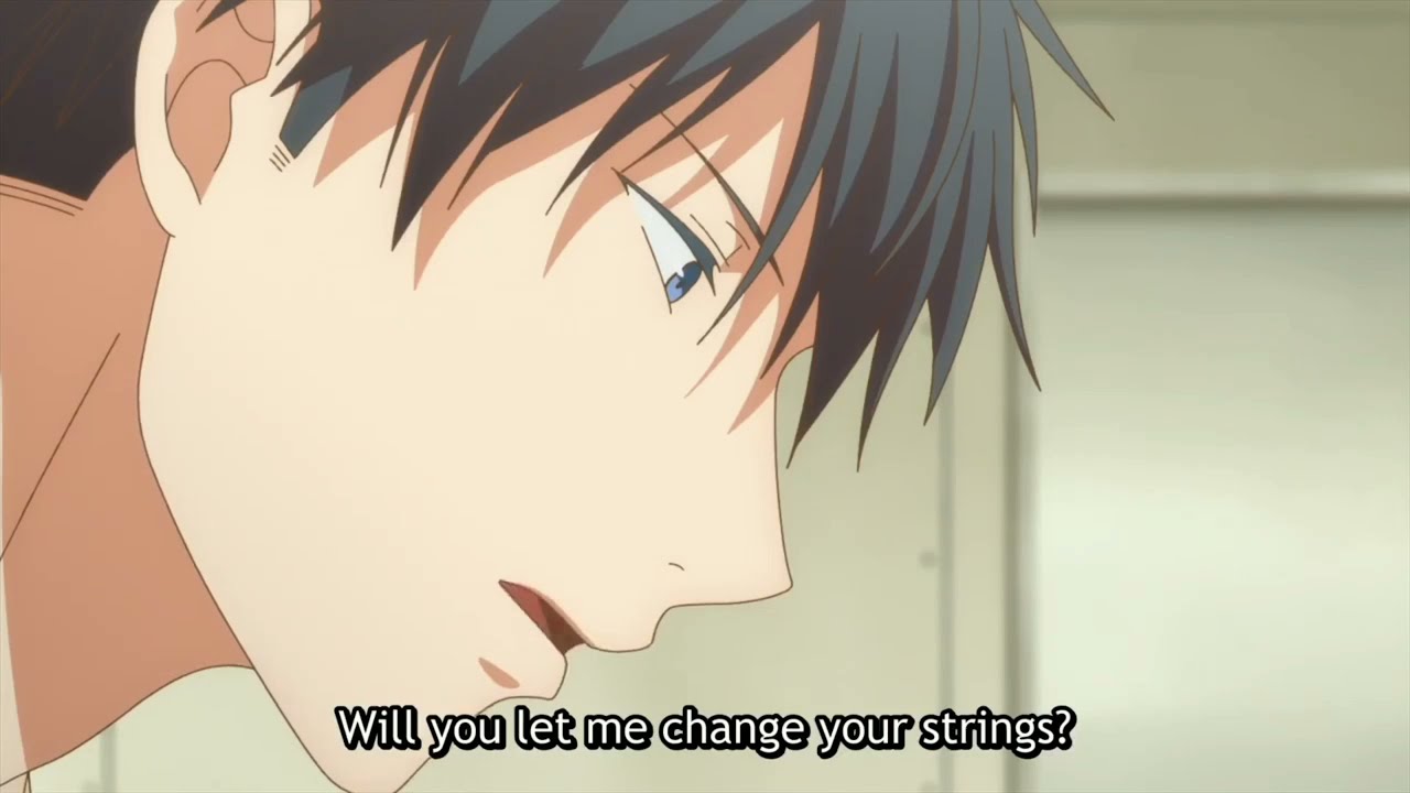 Uenoyama fixing Mafuyu's broken string | Cute Mafuyama moments from Episode 9