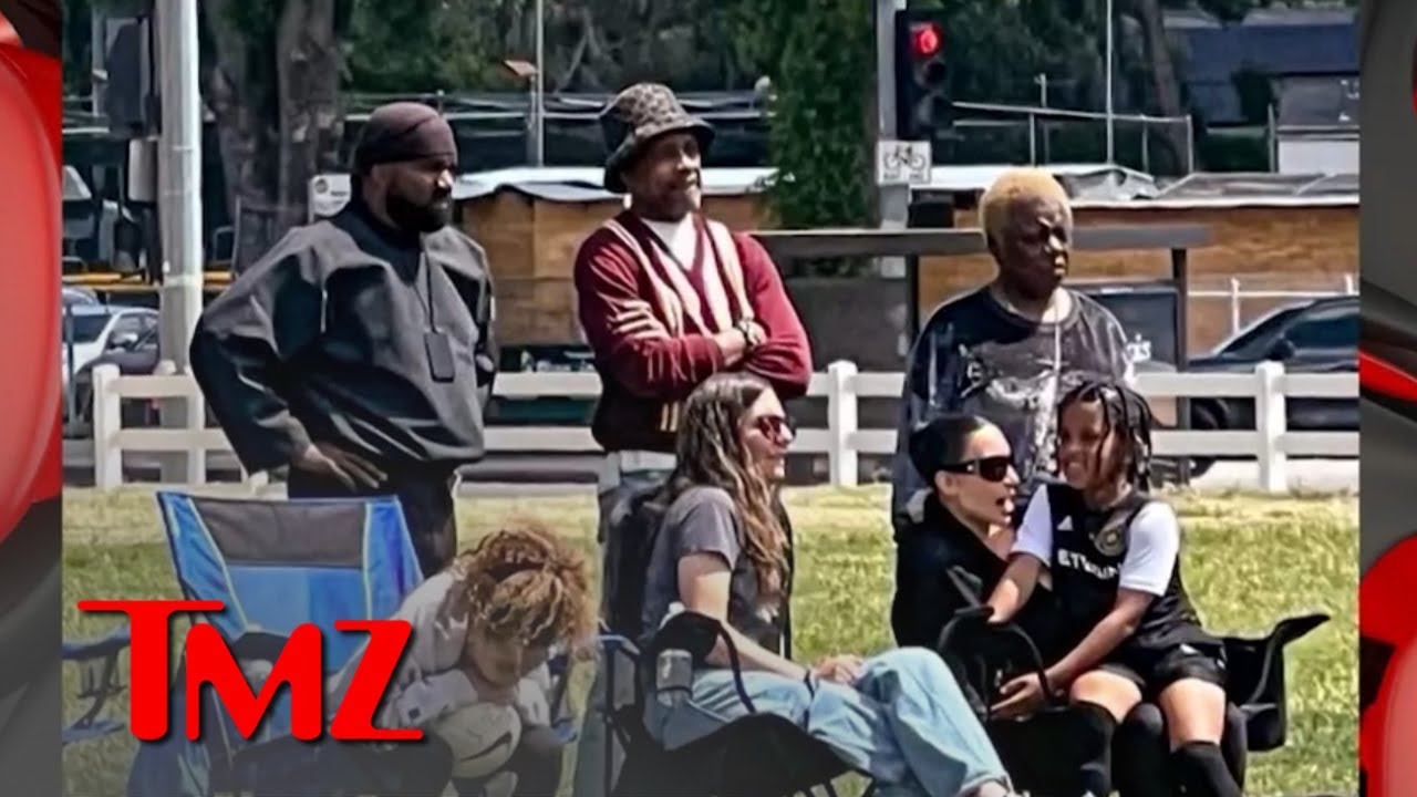 Kim & Kanye Continue to Co-Parent at Son Saint's Soccer Game | TMZ TV