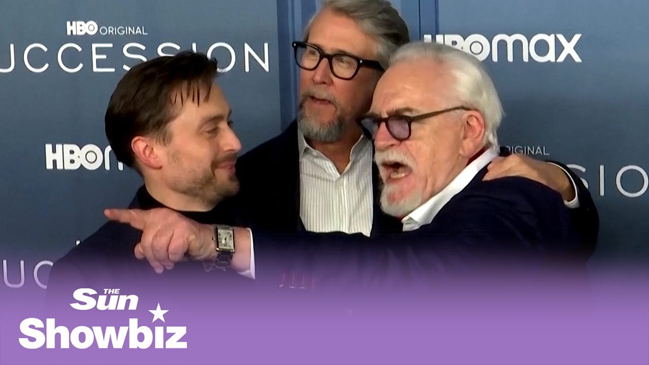 Brian Cox swears on the 'Succession' red carpet