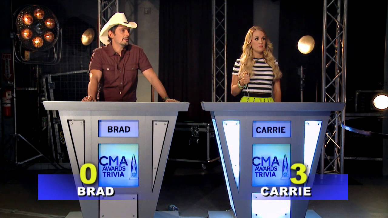 "CMA Awards Trivia" with Brad Paisley & Carrie Underwood!