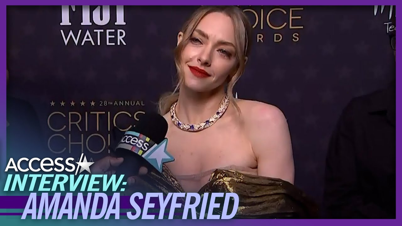 Amanda Seyfried's Dress 'Keeps Breaking' At 2023 Critics Choice Awards