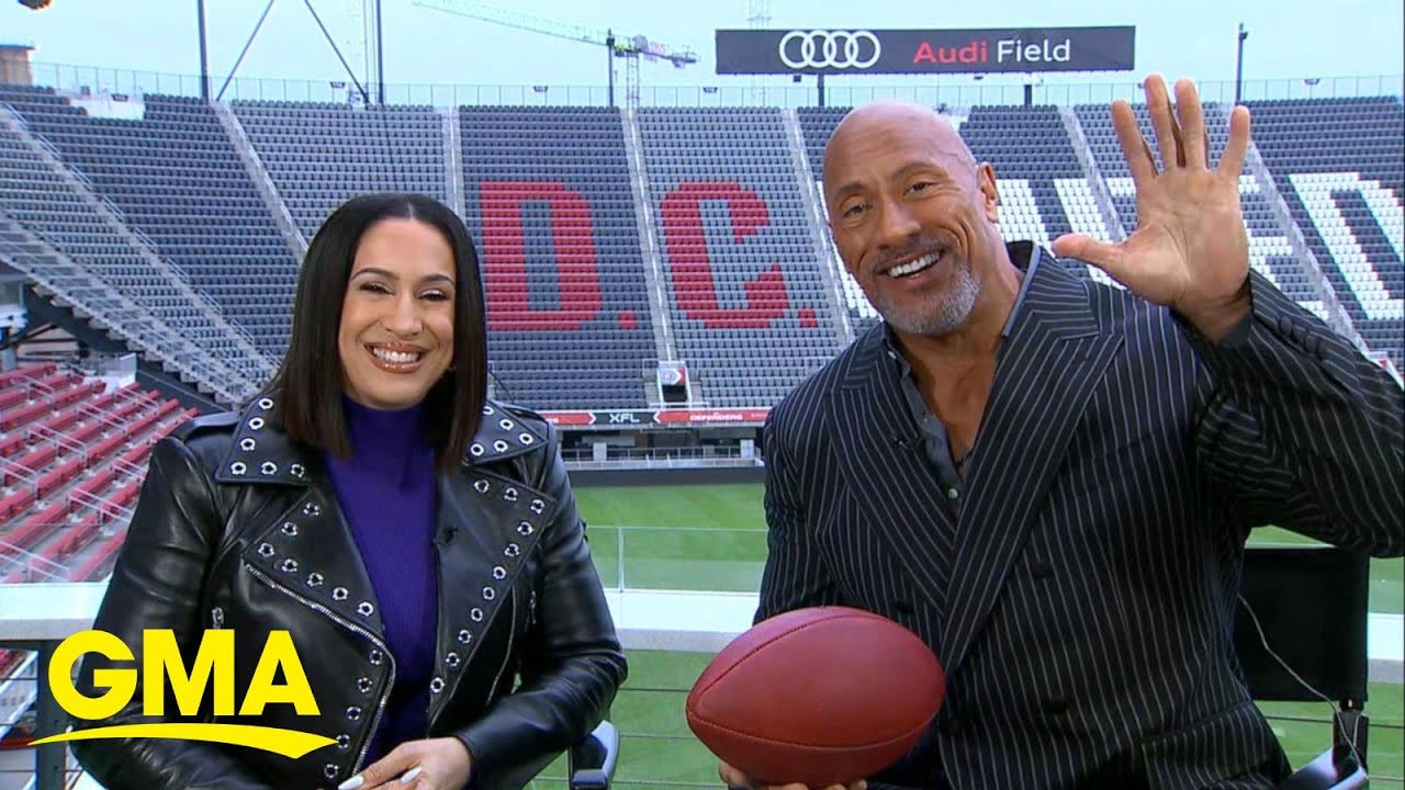 Dwayne Johnson and Dany Garcia talk new season of XFL football l GMA
