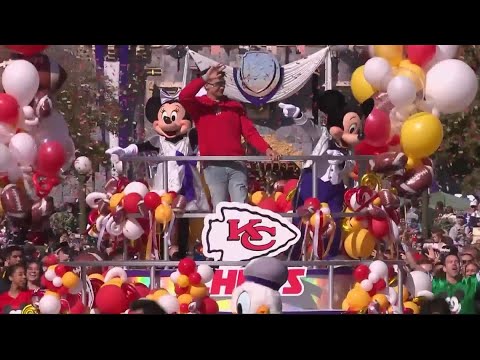 Patrick Mahomes and family celebrate Super Bowl win at Disneyland