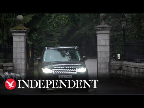 Prince Harry leaves Balmoral Castle following Queen Elizabeth II's death