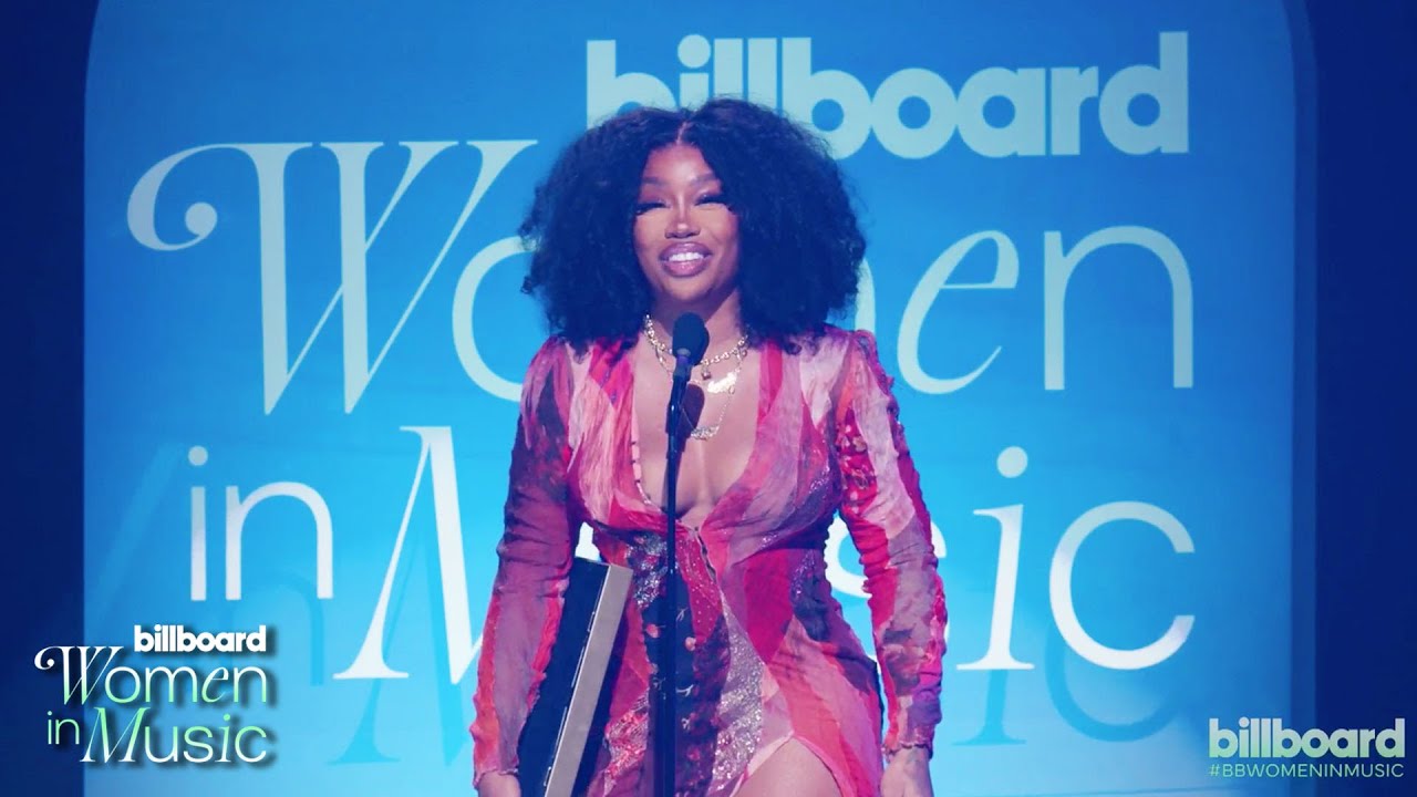 SZA Accepts the Award for Woman of the Year from Coi Leray | Billboard Women In Music Awards 2023