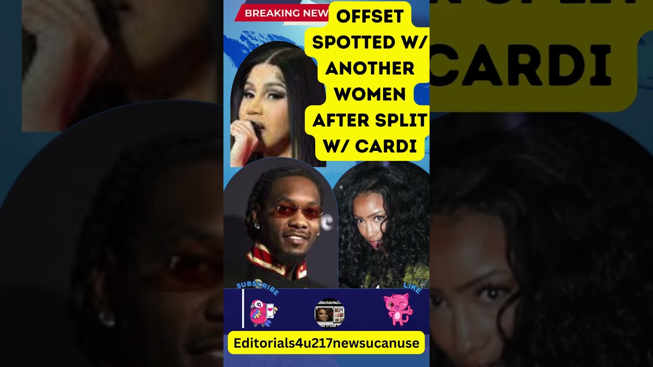 CARDI B HUBBY OFFSET SPOTTED with GLAMOROUS MODEL Amid Split #viral