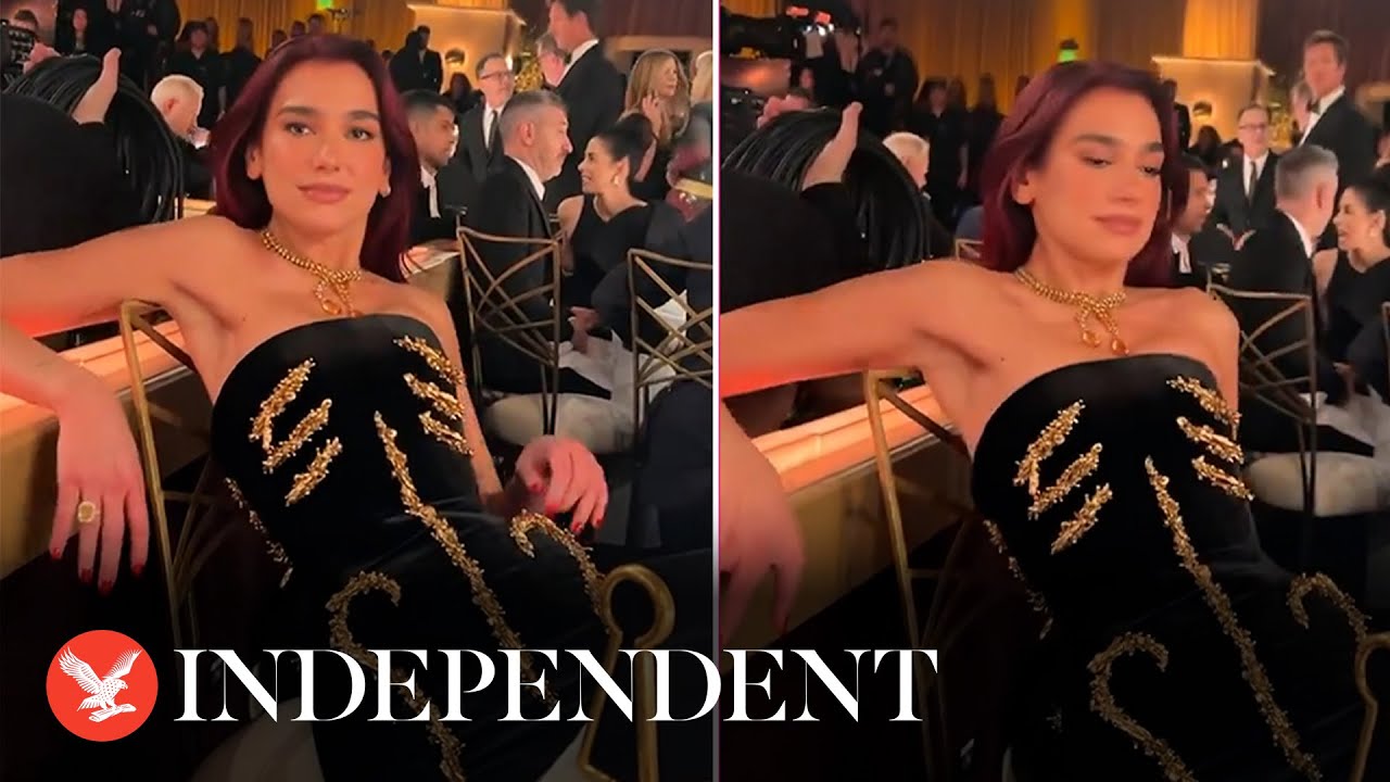 Dua Lipa reveals how hard it was to sit down in Golden Globes dress
