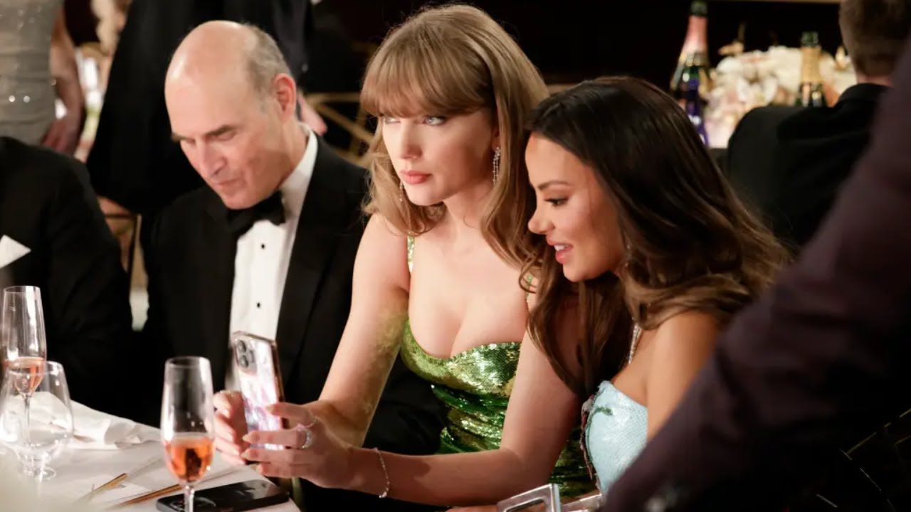 Fans think Taylor Swift was secretly FaceTiming Travis Kelce mid-Golden Globes