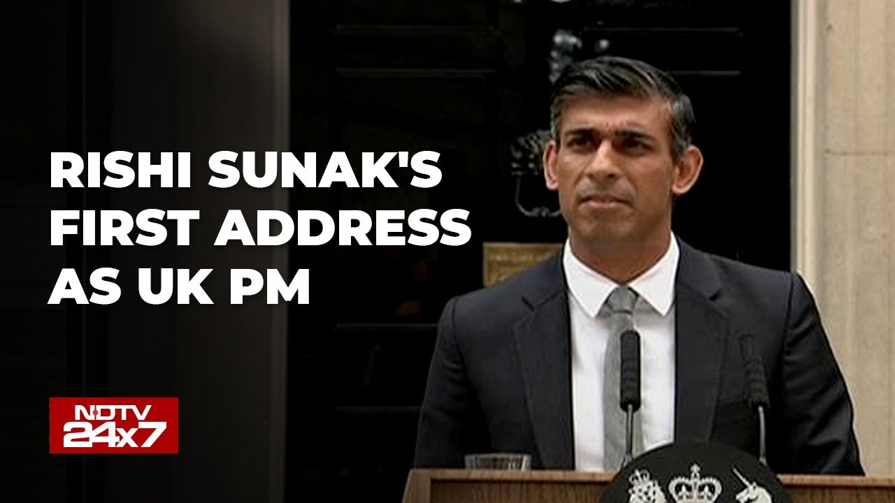 Watch: Rishi Sunak's First Speech As UK Prime Minister