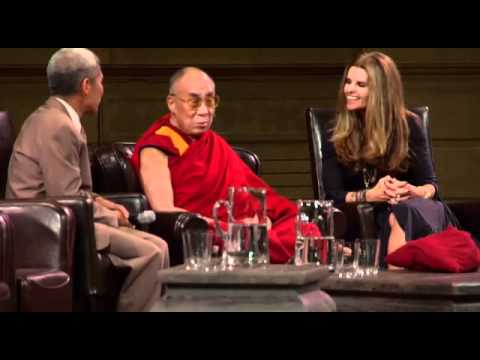 Maria Shriver talks with His Holiness the Dalai Lama
