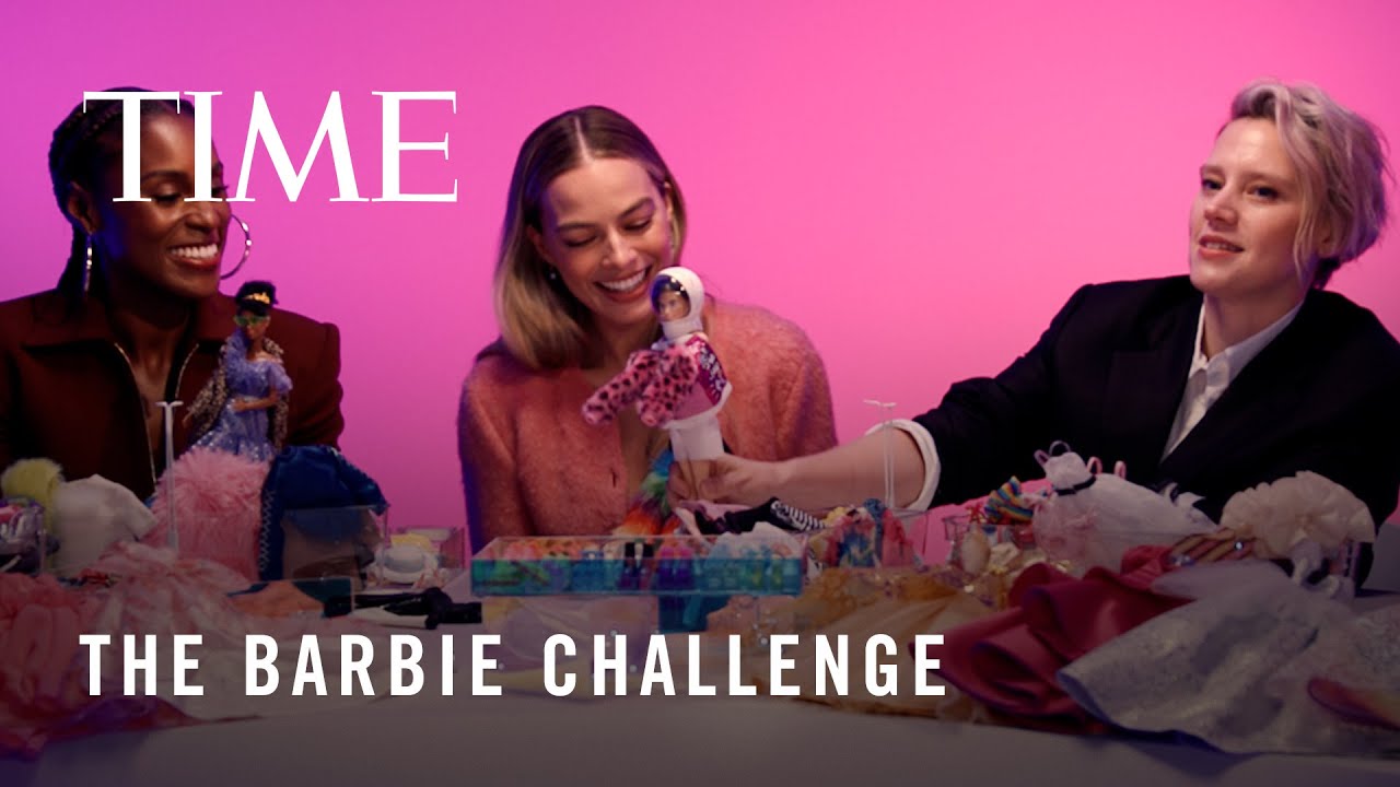 Margot Robbie and 'Barbie' Cast Are Here for a Barbie Challenge