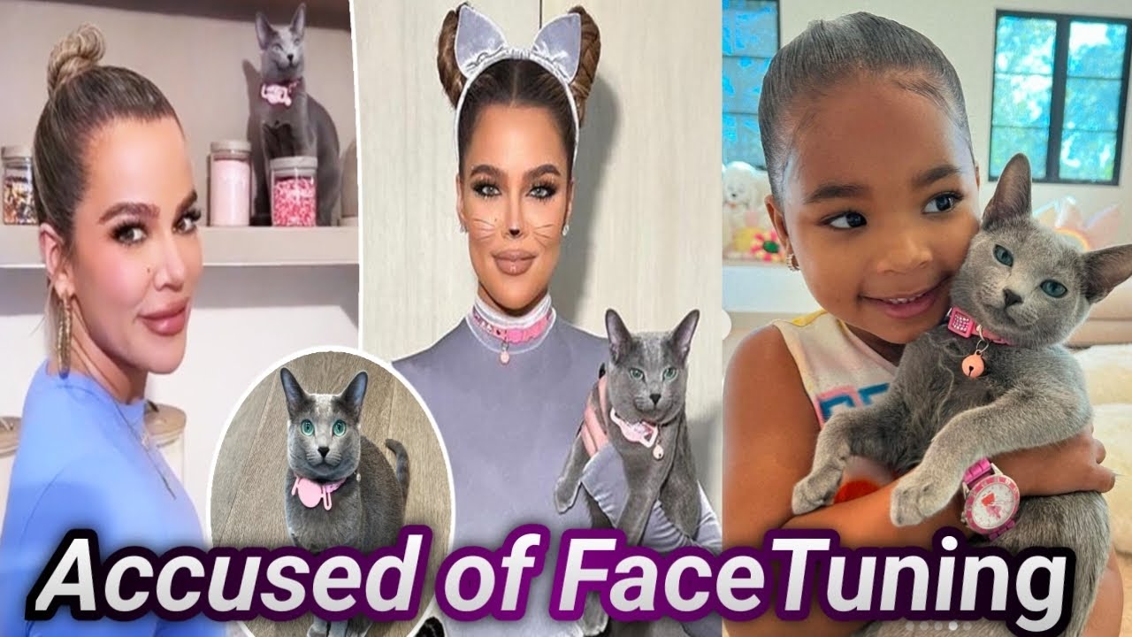 Khloé Kardashian accused of Face Tuning when She Took Photo of Her Cat ! Valentine’s Day Post