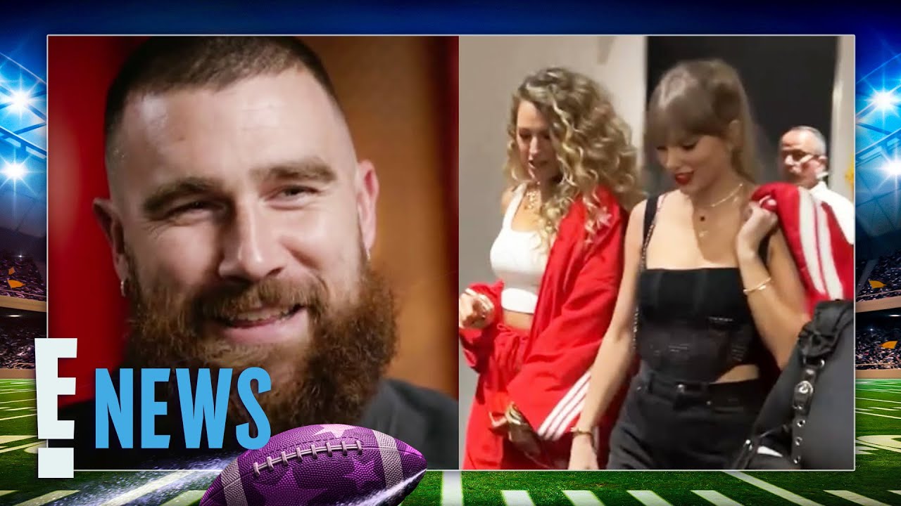 Travis Kelce GUSHES About Taylor Swift As She Arrives for the Super Bowl | E! News