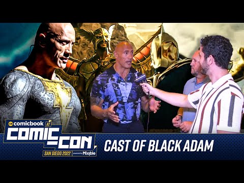 The Rock Talks Superman Vs Black Adam - Black Adam Cast Comic Con 2022