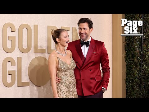 Divorce or weather chat? Fans debate what John Krasinski said to Emily Blunt in Golden Globes video