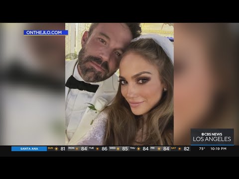 Newly married couple Jennifer Lopez, Ben Affleck share wedding photos