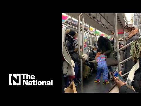 Maskless NYC subway rider is 'attacked' by Chucky doll
