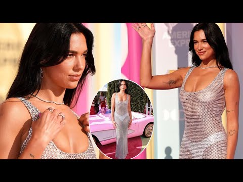 Dua Lipa sets pulses racing in sheer dress at Barbie premiere 🔥
