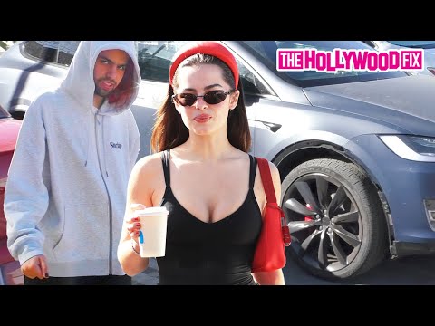 Addison Rae Wrecks Her Tesla With Boyfriend Omer Fedi Before Pulling Up To Forma Pilates Class