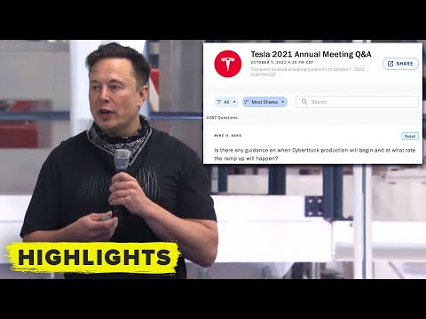 Elon Musk answers all your questions at Tesla's Shareholder Meeting