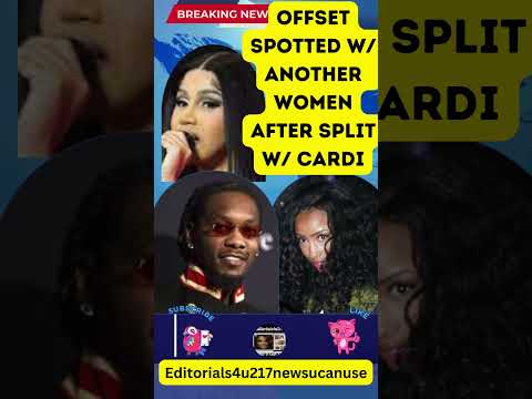 CARDI B HUBBY OFFSET SPOTTED with GLAMOROUS MODEL Amid Split #viral