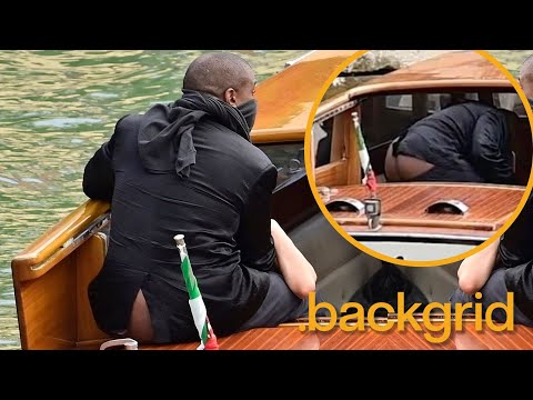 Kanye West and Bianca Censori enjoy a boat ride of love in Italy.