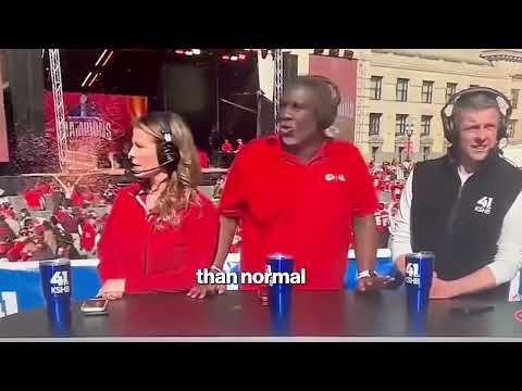 Moment reporters realize they’re in midst of Chiefs parade shooting captured during live broadcast