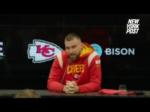 Travis Kelce asked if he’s ‘in love’ with Taylor Swift