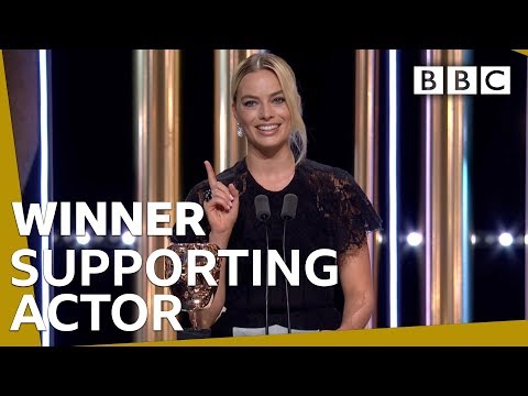 Margot Robbie accepts Brad Pitt's Supporting Actor BAFTA 2020 🏆 - BBC