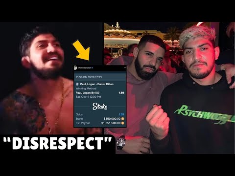 Dillon Danis REACTS To Drake Betting 850k on Logan Paul...