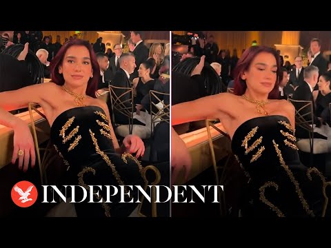 Dua Lipa reveals how hard it was to sit down in Golden Globes dress