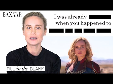 Can Brie Larson Fill in the Blanks to Lines from Captain Marvel, Room and More? | Harper's Bazaar