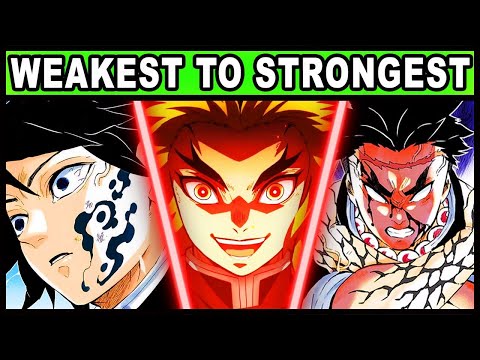 All 9 Pillars RANKED from Weakest to Strongest! (Demon Slayer / Kimetsu no Yaiba Every Hashira)