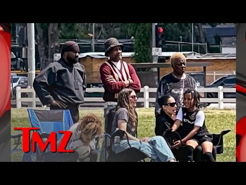 Kim & Kanye Continue to Co-Parent at Son Saint's Soccer Game | TMZ TV