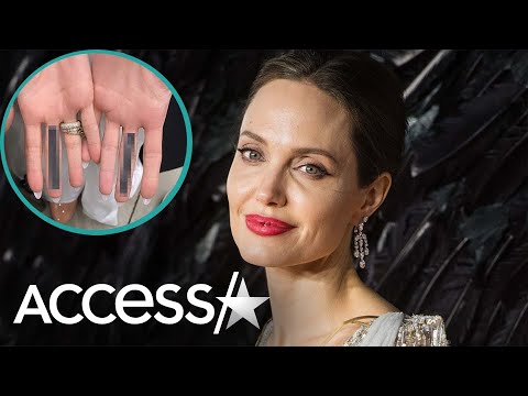 Angelina Jolie Gets MYSTERY Tattoo On Her Middle Fingers