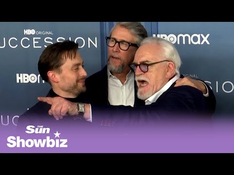 Brian Cox swears on the 'Succession' red carpet