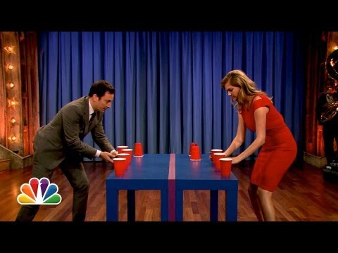 Kate Upton Is a Flip Cup Pro (Late Night with Jimmy Fallon)