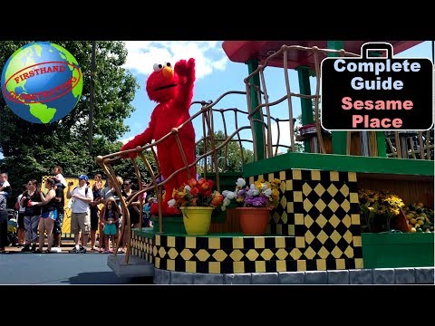 Sesame Place Amusement Park! Firsthand guide - neighborhoods, characters, rides, and water park!