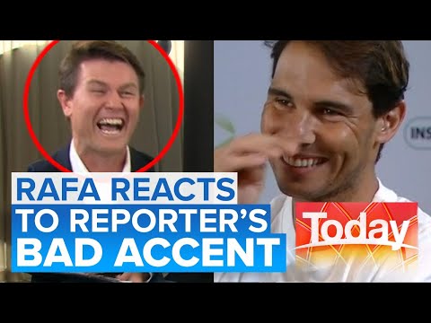 Aussie reporter tries to impress Rafael Nadal with his Spanish accent | Today Show Australia