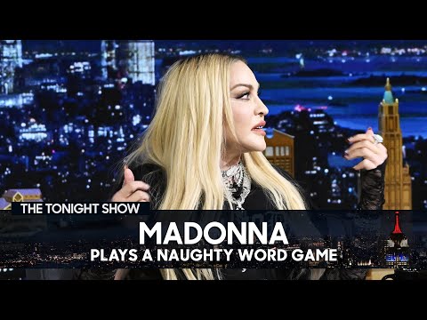 Madonna Gives Jimmy a "Butch" Handbag and Plays a Naughty Word Game | The Tonight Show