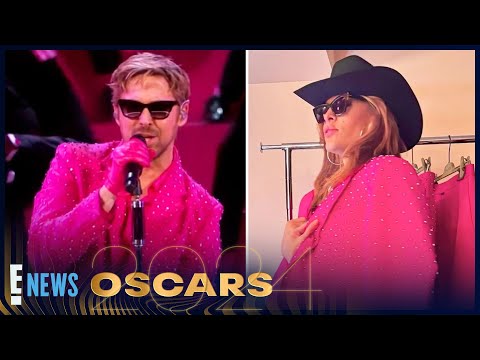 Eva Mendes SUPPORTS Ryan Gosling Backstage While He Performs "I'm Just Ken" | 2024 Oscars
